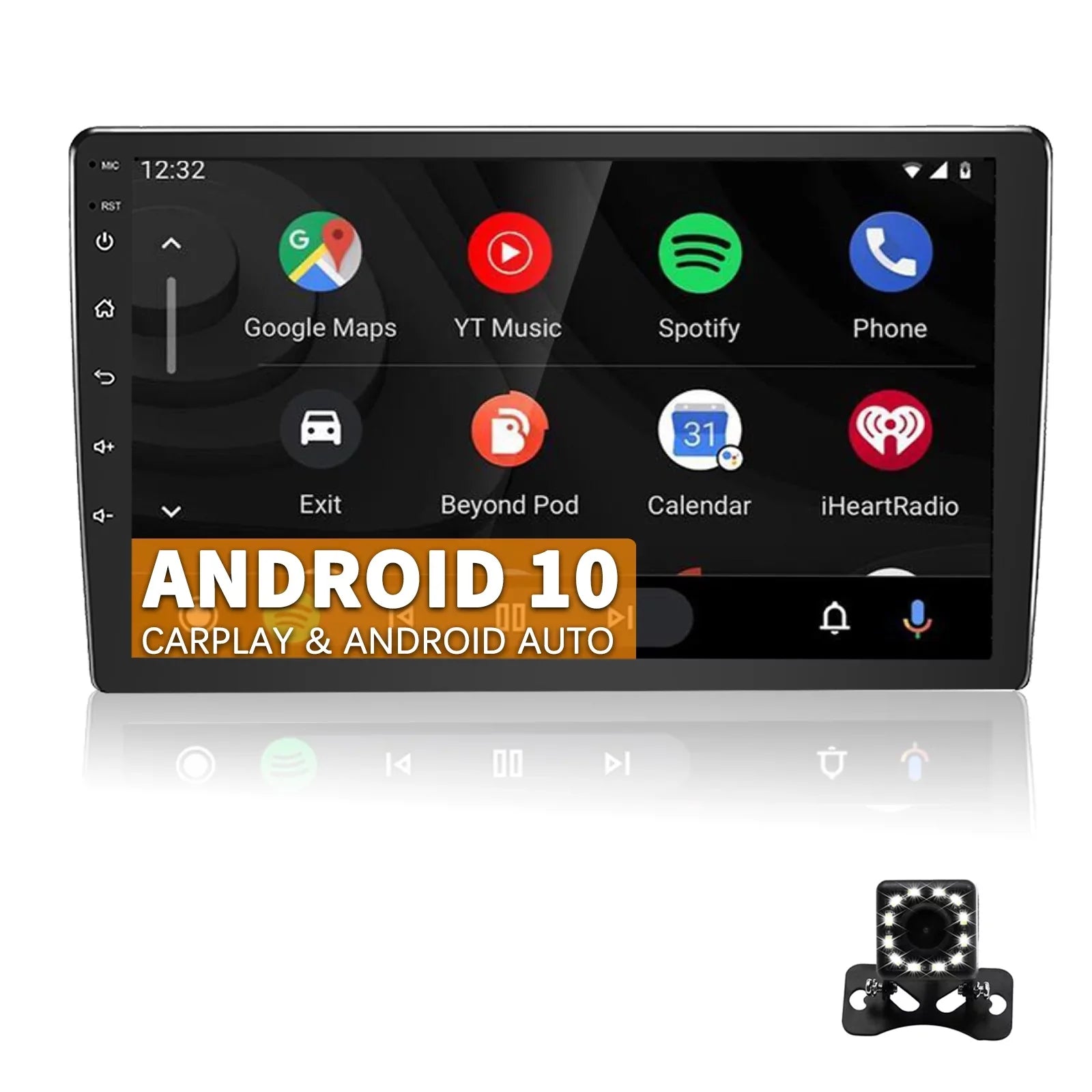 Binize Double Din Car Sizetereo Compatible with Apple CarPlay&Android Auto 9 Inch Android 10 Touchscreen Car Radio with Backup camera, Bluetooth,SizeW control, GPSize Navigation