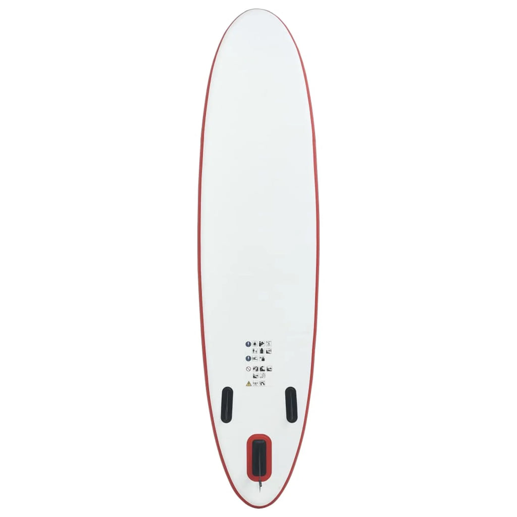 Paddle Board Sizeet Sizeurfboard Inflatable Red and Ivory
