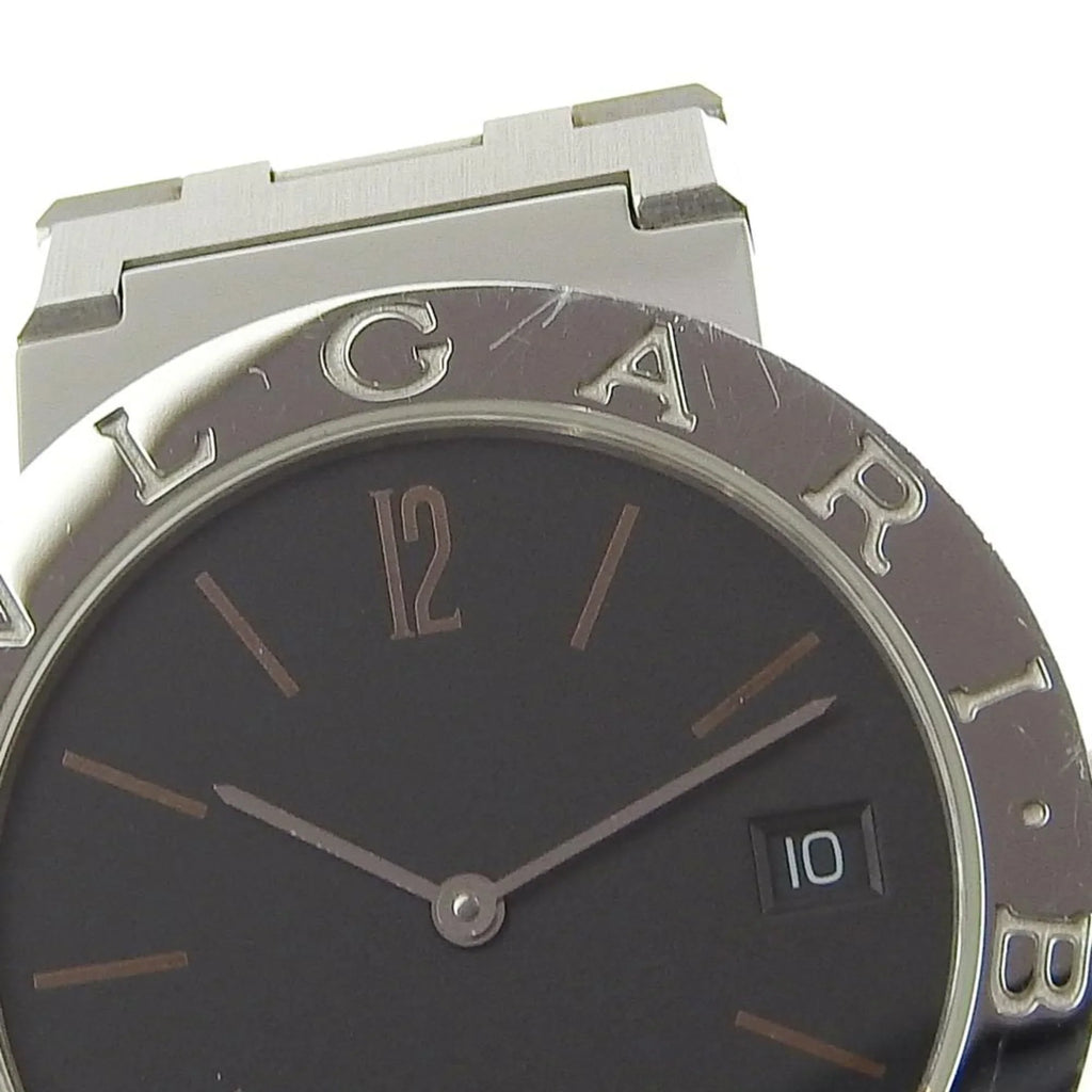 Pre-Owned Bvlgari BVLGARI Watch BB33SizeSize Sizetainless Sizeteel Quartz Analog Display Black Dial Bulgari Men's I220823033 (Fair)