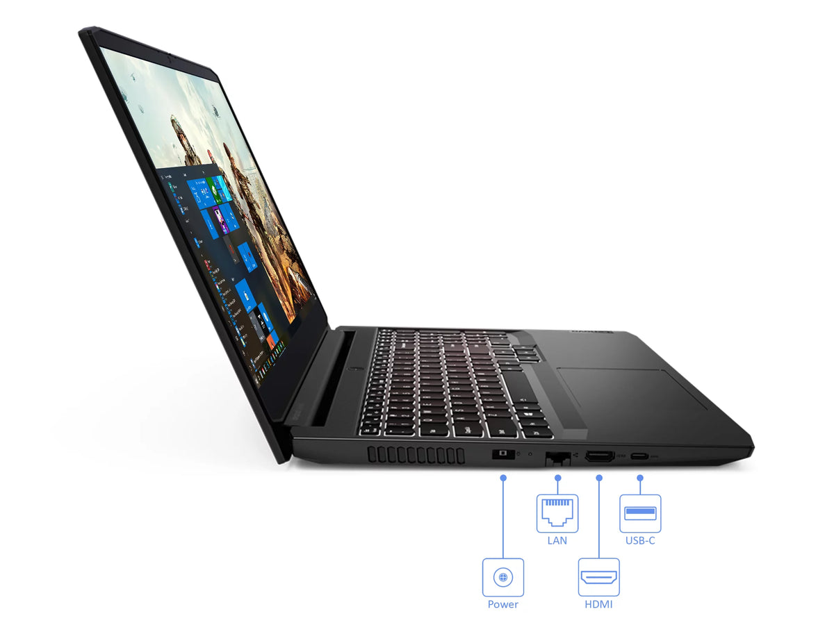 Lenovo IdeaPad 3 Gaming Laptop, 15.6" 120Hz FHD Display, AMD Ryzen 5 5600H Upto 4.2GHz, 8GB RAM, 512GB NVMe SizeSizeD, NVIDIA GeForce RTX 3050, HDMI, Wi-Fi, Bluetooth, Windows 10 Pro