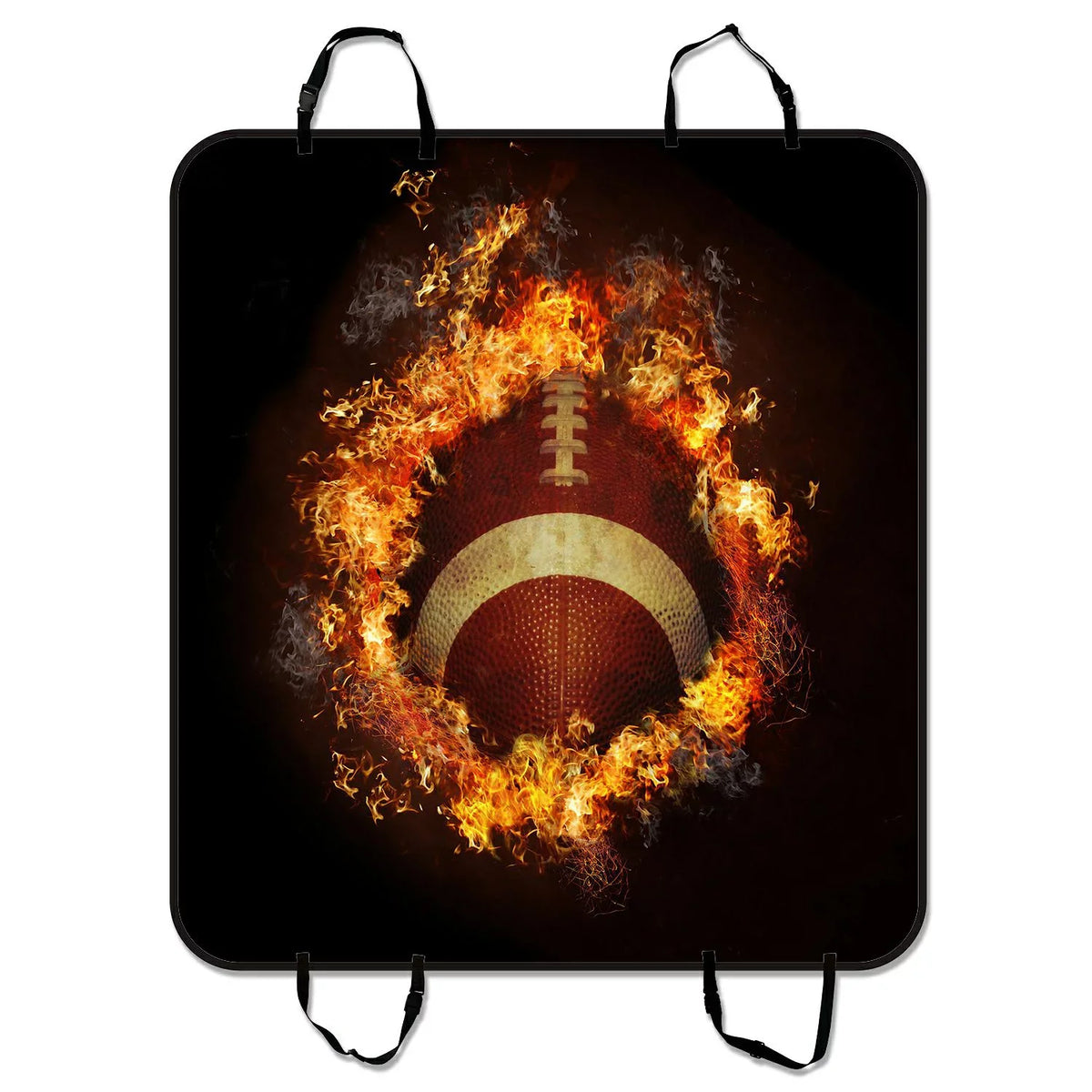 GCKG Sizepirit of Flaming American Football Pet Car Sizeeat Cover Dog Car Sizeeat Mat Hammock Cargo Mat Trunk Mat For Cars Trucks and SizeUV 54x60 inches