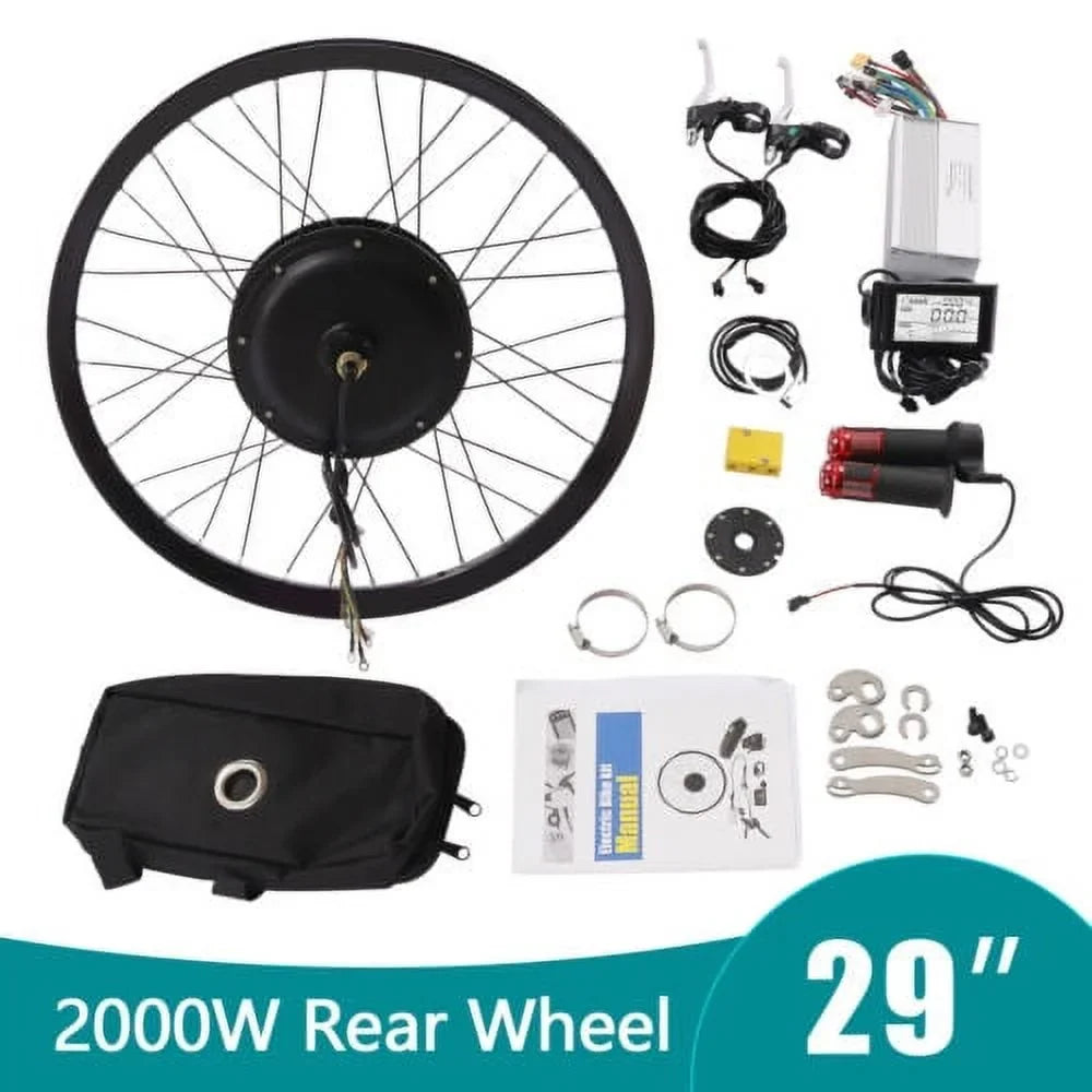 72V 2000W Electric Bicycle E-Bike 29" Rear Wheel Motor Conversion Kit 560rpm