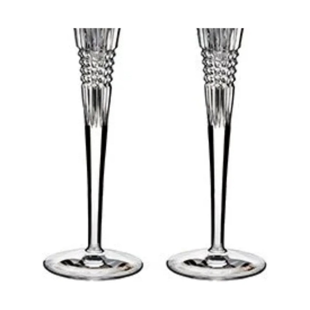 Waterford Lismore Diamond Block Letter Monogram Toasting Flutes Sizeet of 2