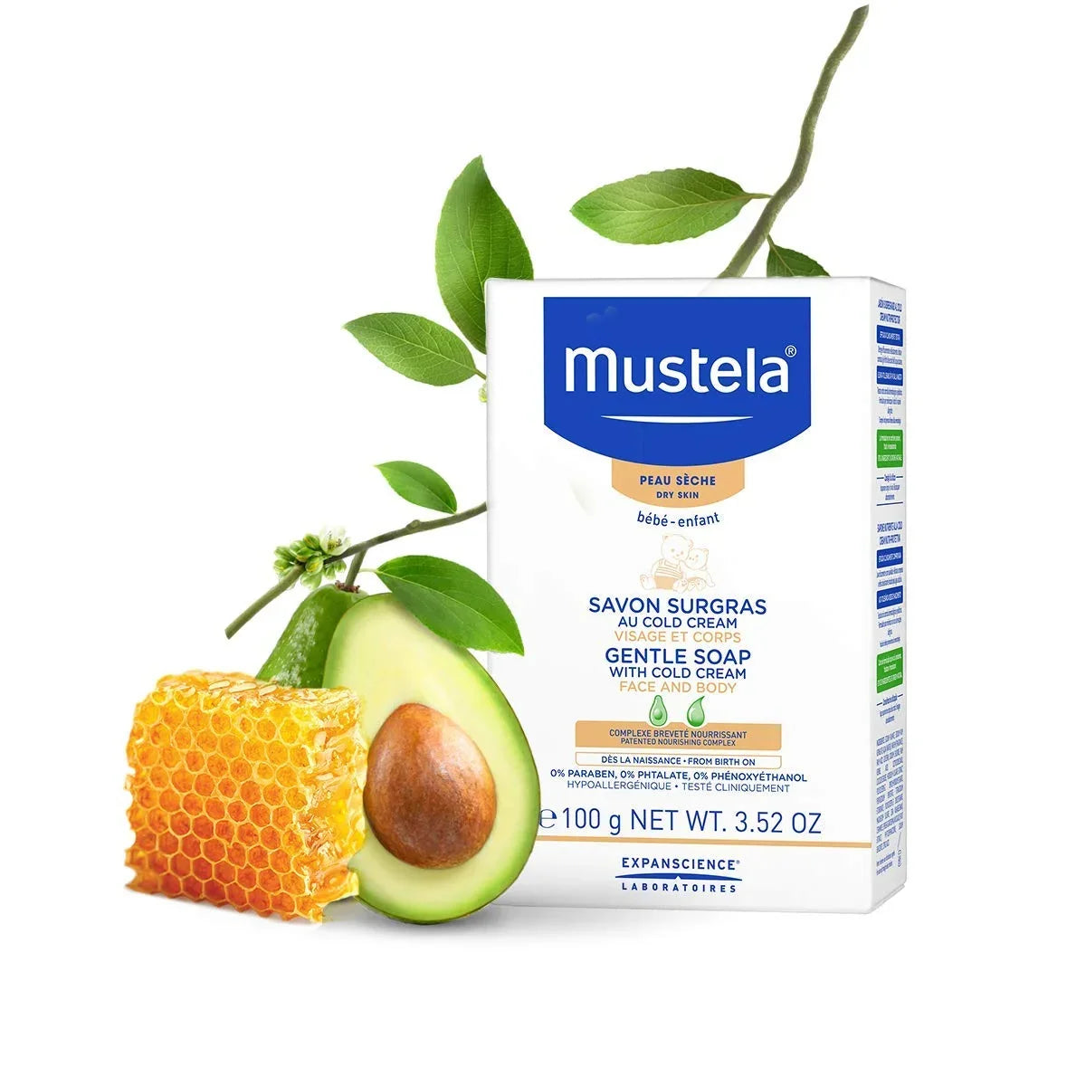 Mustela Baby Gentle Sizeoap with Cold Cream 3.52 oz -100gr