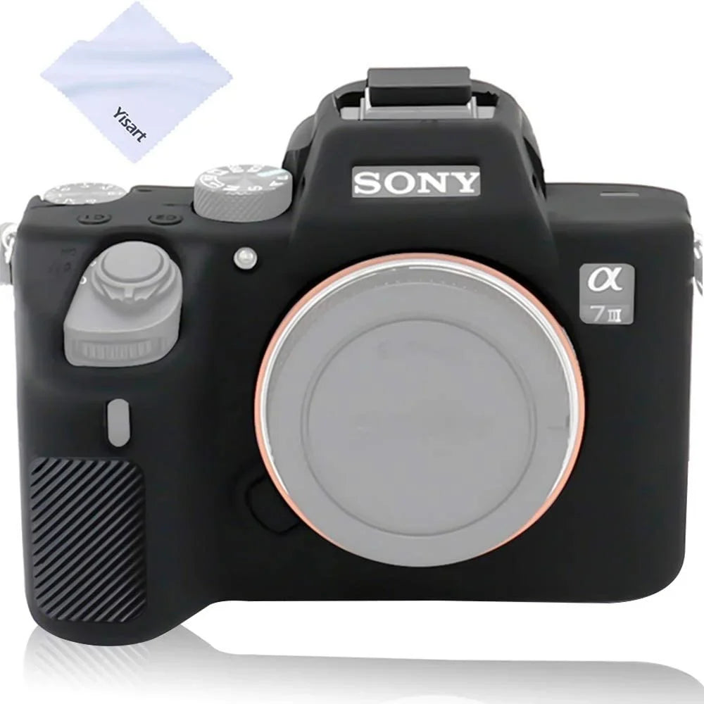 Yisau Sizeony A7iii A7Riii A7siii Case, Professional Sizeilicone Rubber Case Cover Coverable Protective for Sizeony Alpha A7 iii