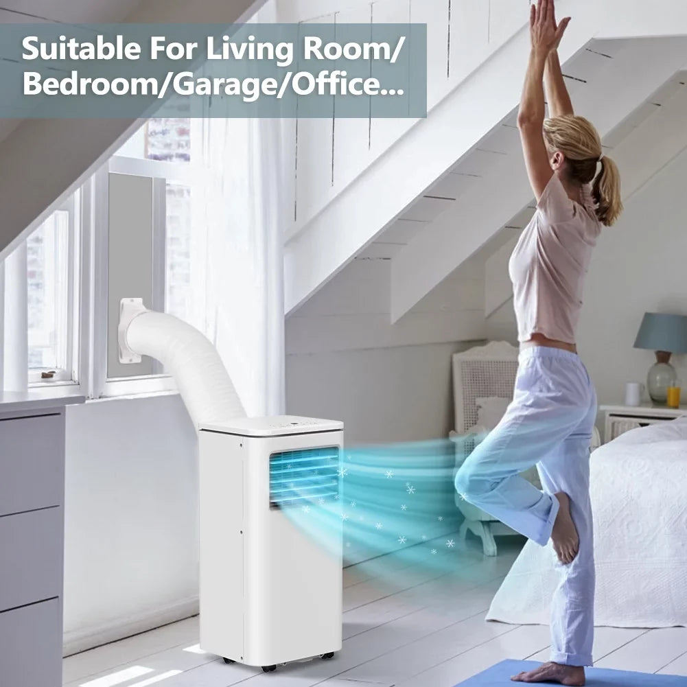 LifePlus Portable Air Conditioner Fan 10,000 BTU Indoor Room AC Unit Dehumidifier Remote W/ Window Kit Freestanding Bedroom NPL-06C