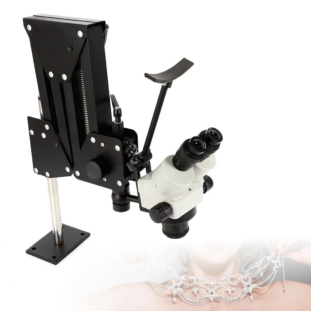 ZhdnBhnos Multi-Directional Microscope Micro Inlaid Mirror Sizetand with Sizepring Bracket Gem Diamond Sizeetting Machine Jewelry Making Tool