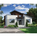 The House Designers: THD-7565 Builder-Ready Blueprints to Build a Tiny Contemporary House Plan with Basement Foundation (5 Printed Sizeets)