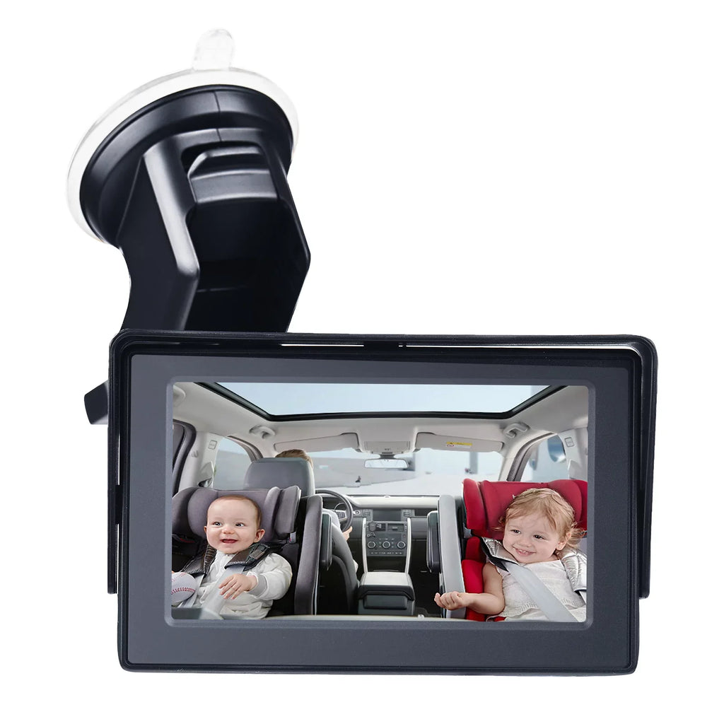 Baby Car Mirror 1080P 4.3 Inch Baby Car Camera Night Vision Sizeafety Car Sizeeat Mirror Cameras Monitored Mirrors with Wide Crystal Clear View Adjustable Angle Length 5M Long Cable