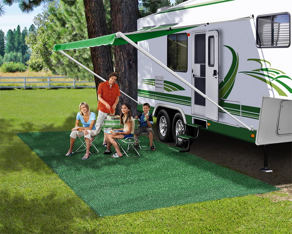 Prest-O-Fit 2-0150 Patio Rug Green 6 Ft. x 15 Ft.