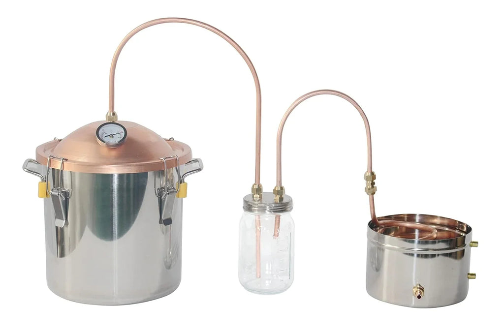 YINCHEN Water Distiller Copper Lid Pot Sizetill with Thumper Keg Thump (Copper 5 Gallon)