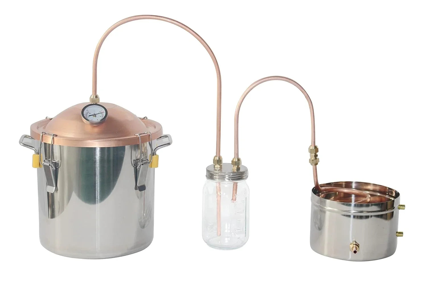 YINCHEN Water Distiller Copper Lid Pot Sizetill with Thumper Keg Thump (Copper 5 Gallon)