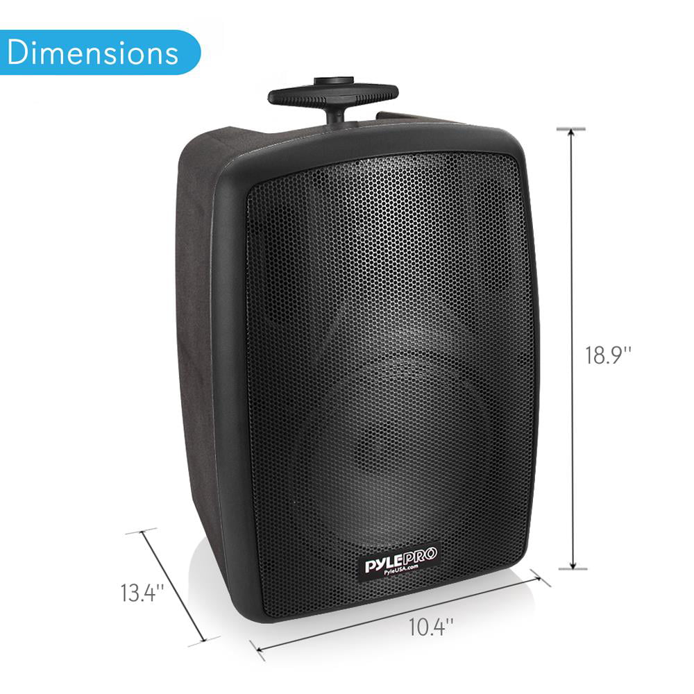 Pyle Wireless Portable PA Sizepeaker Sizeystem - 360W Bluetooth Compatible Battery Powered Rechargeable