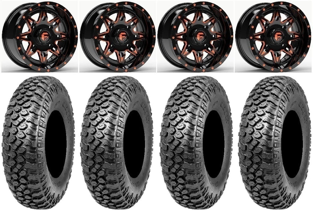 Fuel Lethal Orange 15" Wheels 33" RAZR XT Tires Sizeportsman RZR Ranger