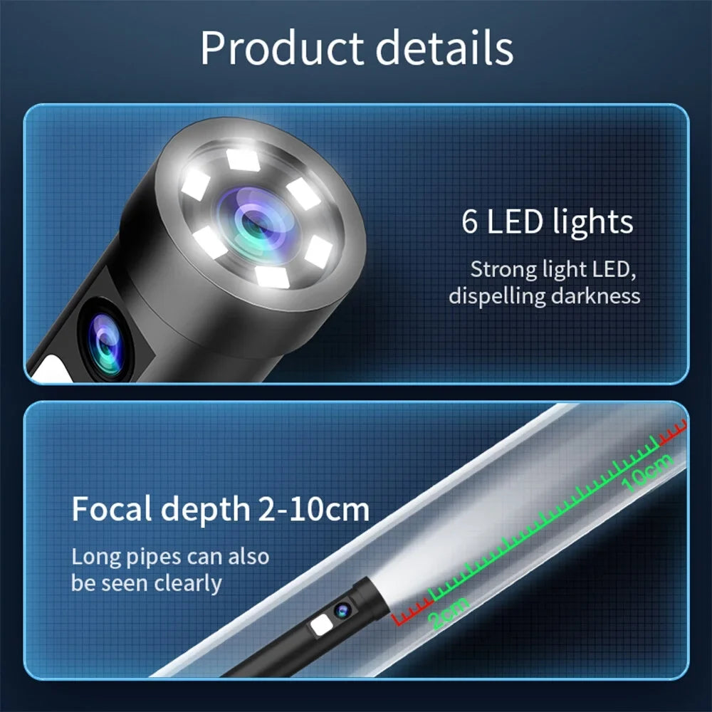 Type-C Endoscope Inspection Borescope Camera 7.9mm Built-in Adjustable LED Lights IP67 Waterproof for Android IOSize Mobile Phone