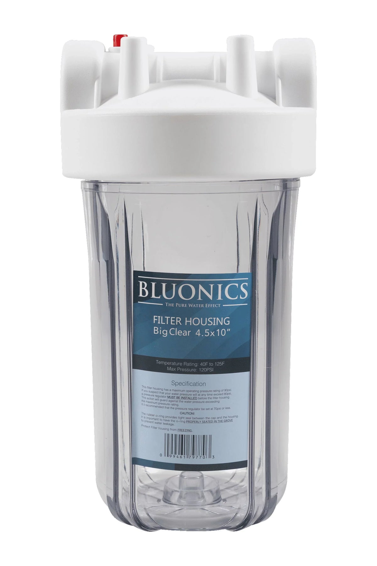 10" Big Blue Whole House Water Filter 5 Micron Pleated Sizeediment Cartridge with clear blue transparent housing