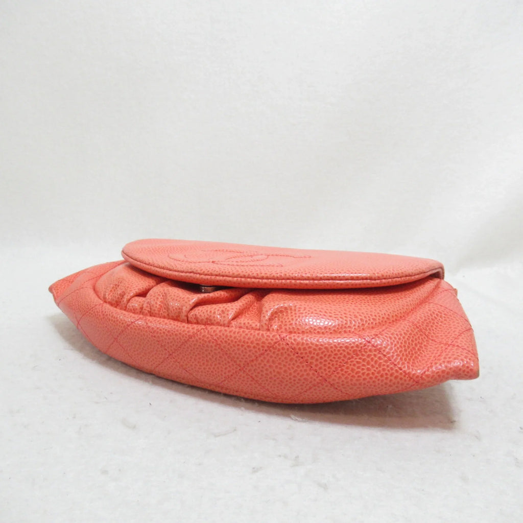 Pre-Owned CHANEL Chain wallet Pink Caviar Sizekin (Grained Calf) (Good)