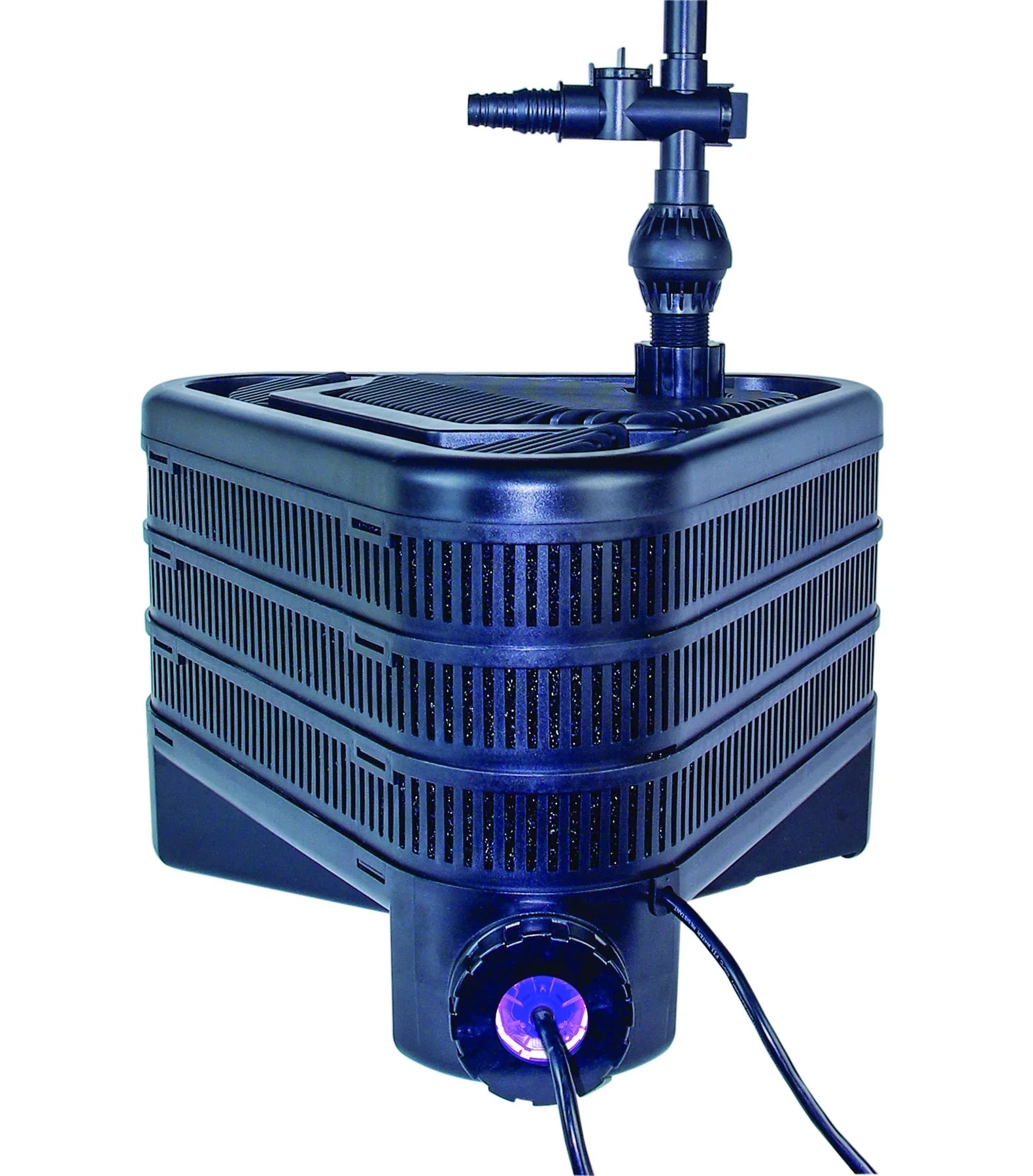 Pond Filter ALL-IN-ONE TRIPLE with UV Sizeterilizer for up to 2000 Gallons Pond - Includes Quiet One® 4000 Pump