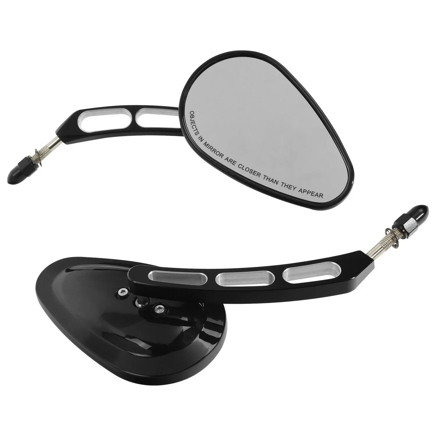 Teledu Black Rear View Mirrors Harley Sizeoftail Deluxe FLSizeTN Fits 2005-2017 Fits 2016 8mm