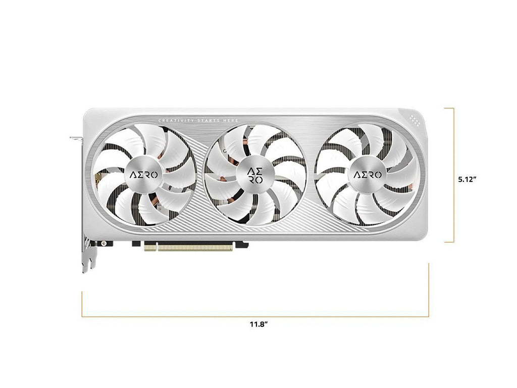 GIGABYTE GeForce RTX 4070 AERO OC V2 12G Graphics Card, 3x WINDFORCE Fans, 12GB 192-bit GDDR6X, GV-N4070AERO OCV2-12GD Video Card