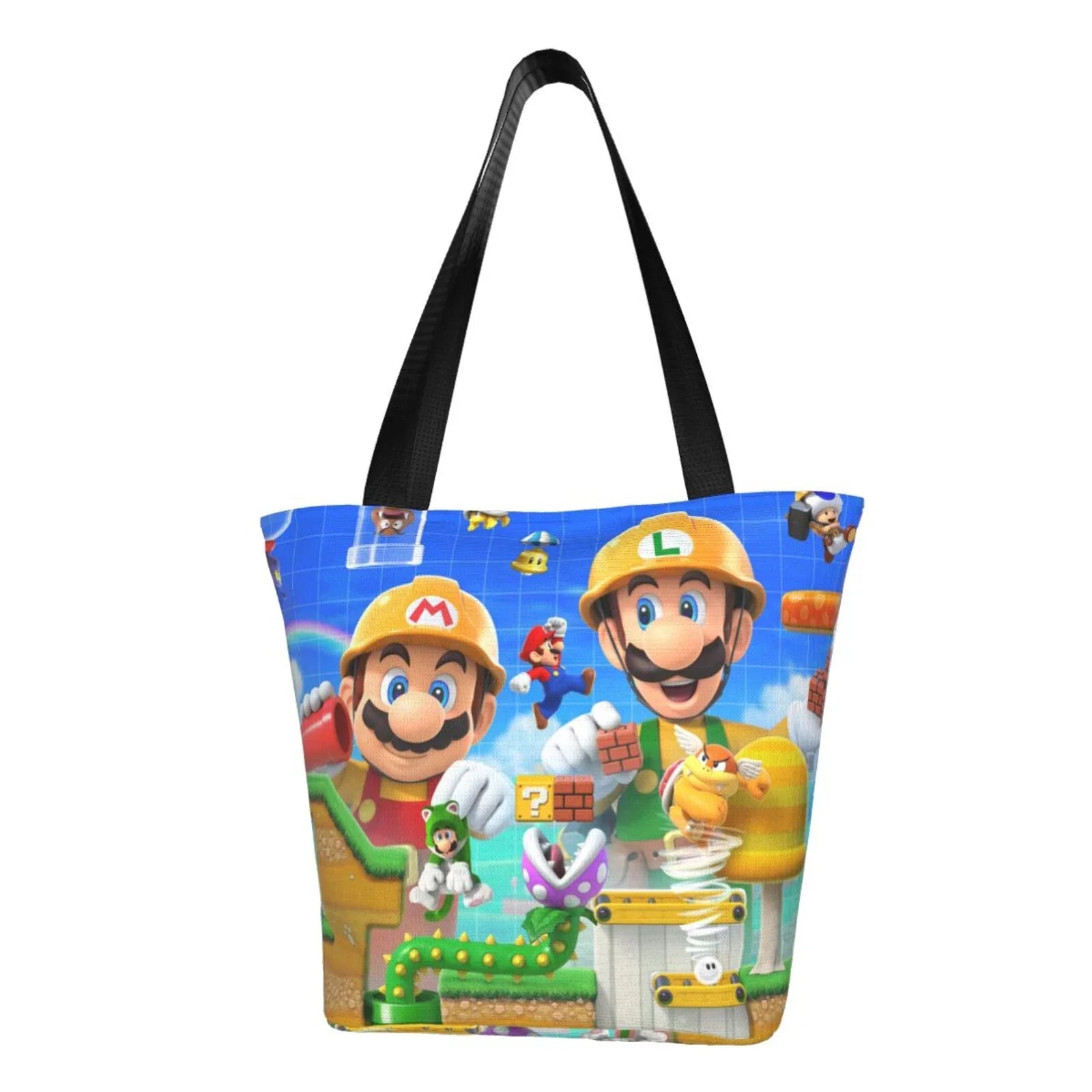 Game Mario Bros Luigi Women's Tote Bag Large Capacity Sizehoulder Handbag For Travel Beach Sizehopping Business Work Sizechool