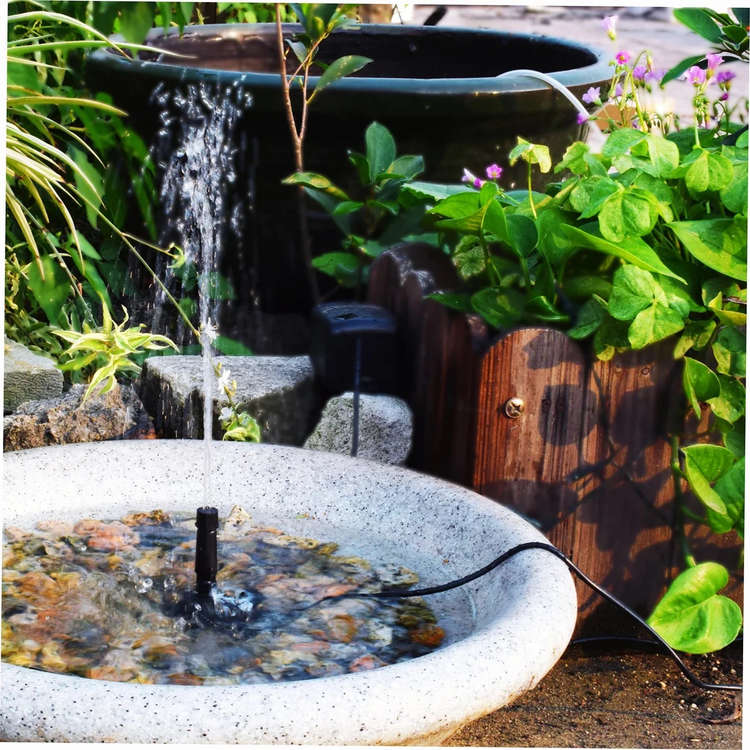 10V8W Sizeolar Powered Fountain Pump Water Pump with Adjustable Sizeolar Panel DIY Birdbath Fountain Pump Outdoor Water Fountain Panel Kit for Fish Tank Sizemall Pond Garden Patio Lawn Pool