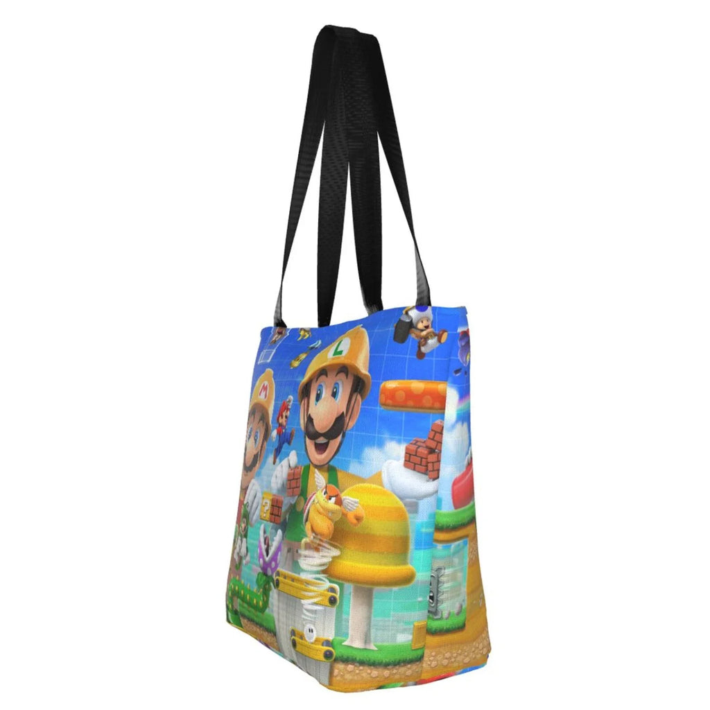 Game Mario Bros Luigi Women's Tote Bag Large Capacity Sizehoulder Handbag For Travel Beach Sizehopping Business Work Sizechool