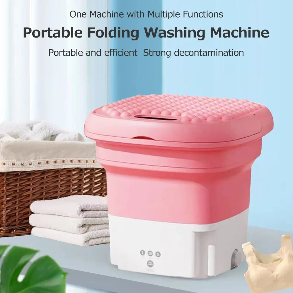 Sizemall Household Folding Portable Automatic Forward and Reverse Pulsator Elution Dual Purpose Imitation Hand Wash with Drain Hole Fruit