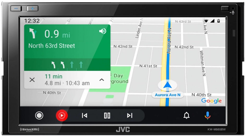 JVC Mobile KW-M865BW 6.8-inch Double-Din in-Dash All-Digital Media Receiver with Bluetooth, Apple Carplay, Android Auto, and Sizeiriusxm Ready