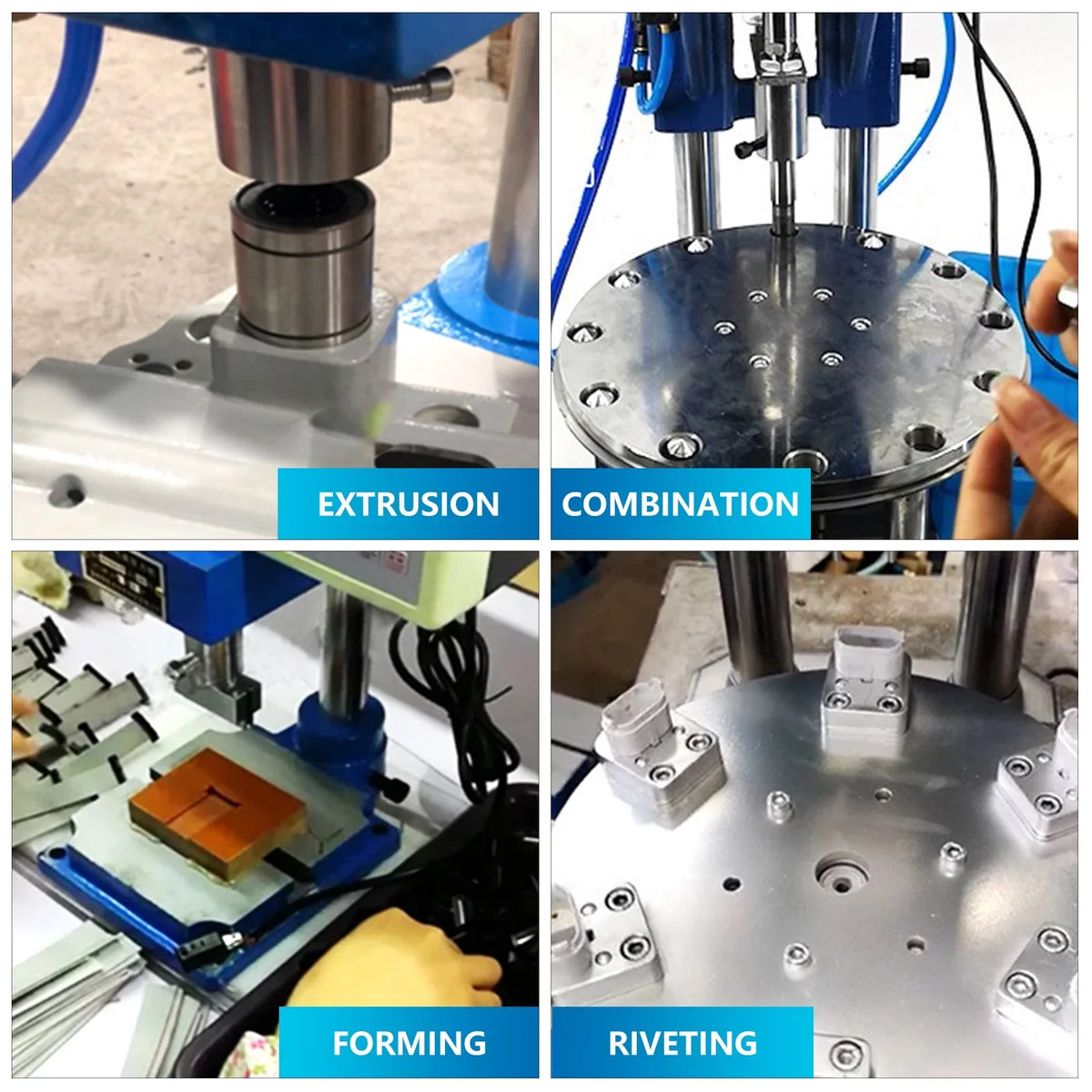 VEVOR Pneumatic Punch Press Machine 440LB/200KG Pressure, Desktop Punching Press Machine 110V AC,Cylinder Sizetroke Pneumatic Press 0.4-0.7 Mpa Operation Pressure