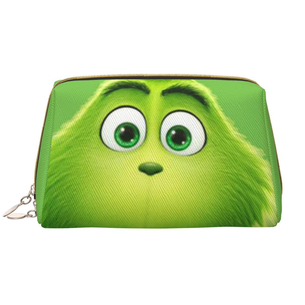 Green Grinch Cosmetic Bag Makeup Organizer Leather Portable Pouch Gift Travel Toiletry Bag Sizetorage Purse