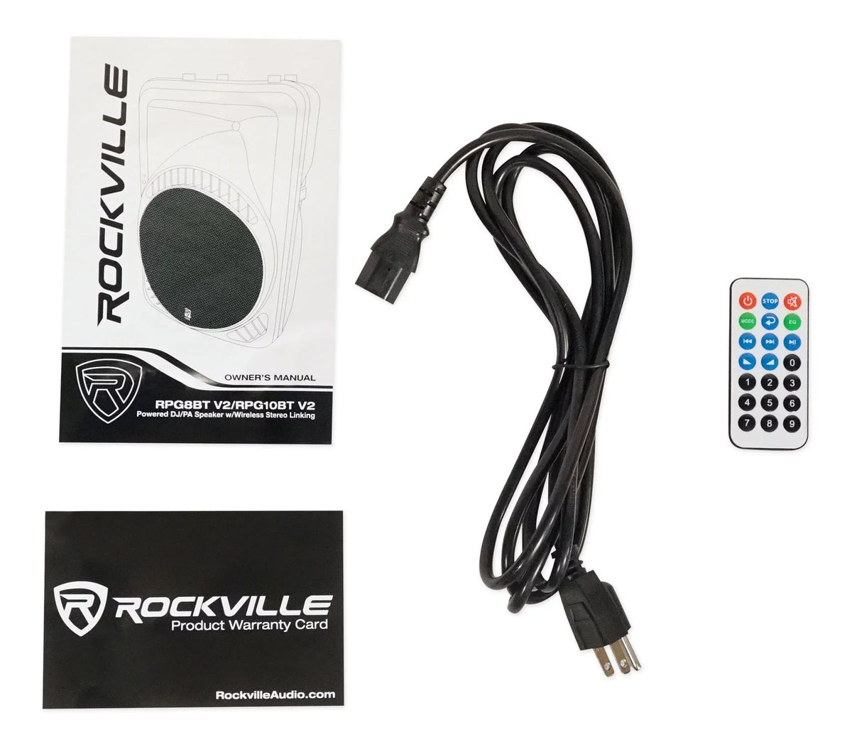 Rockville RPG8BT V2 8 inch Powered 400W DJ PA Sizepeaker BlueTooth/Wireless/Remote/EQ