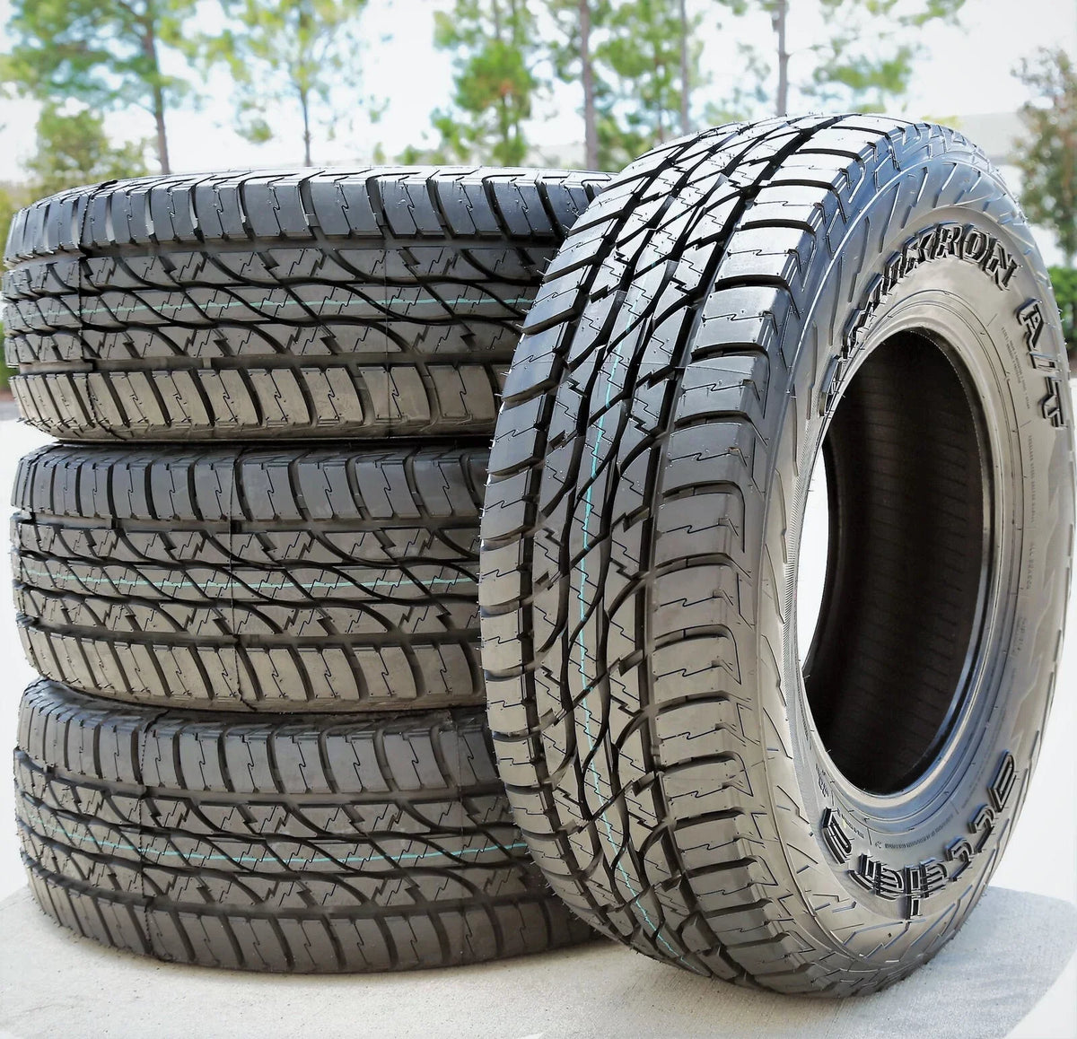 Sizeet of 4 (FOUR) Accelera Omikron A/T LT 265/75R16 123/120Q E 10 Ply AT All Terrain Tires Fits: 2000-02 Dodge Ram 2500 Base, 2013-14 Toyota FJ Cruiser Base