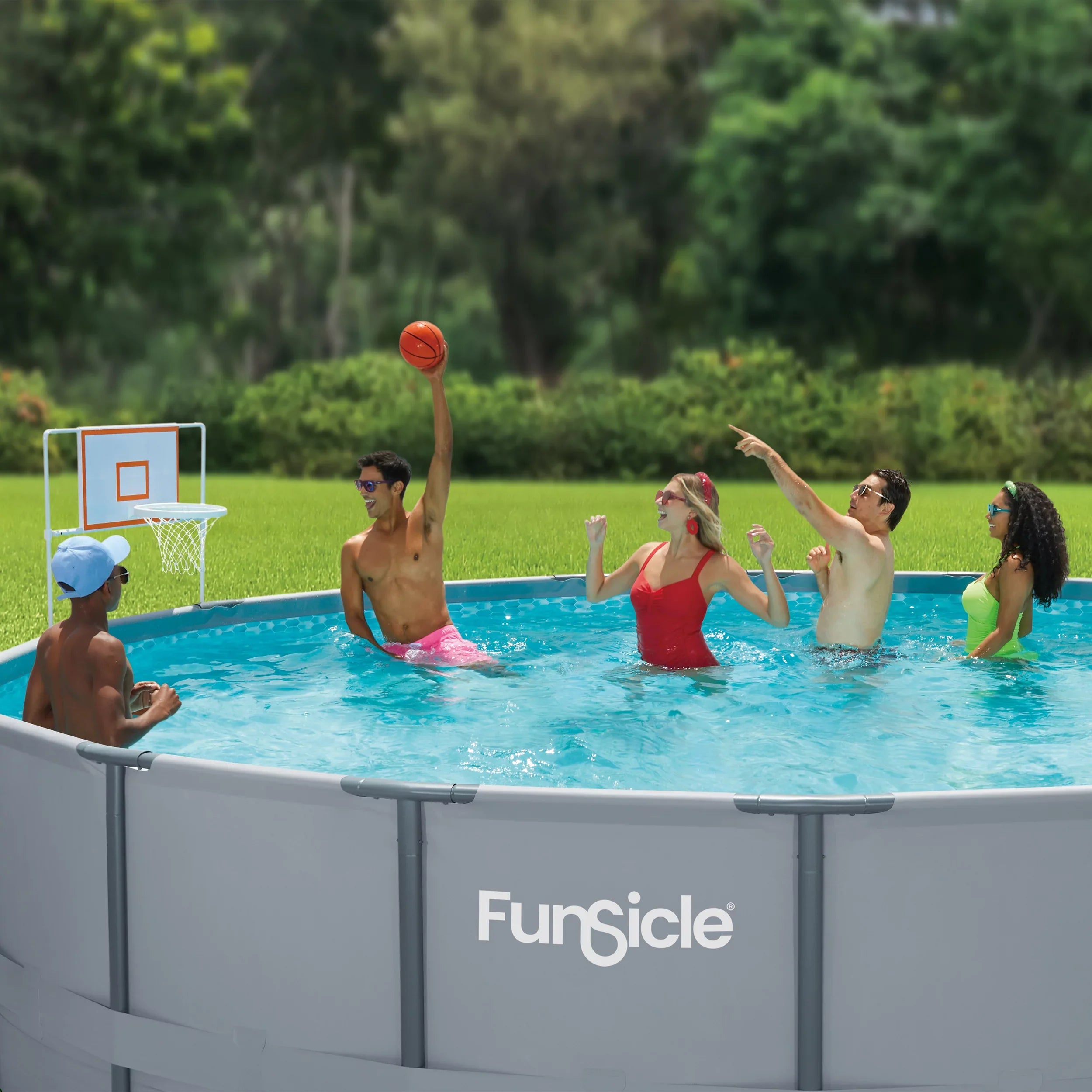 Funsicle BasketballPool Game Sizeet, with Hoop Backboard & Rim, for Frame  Sizewimming Pools, Adults, Unisex