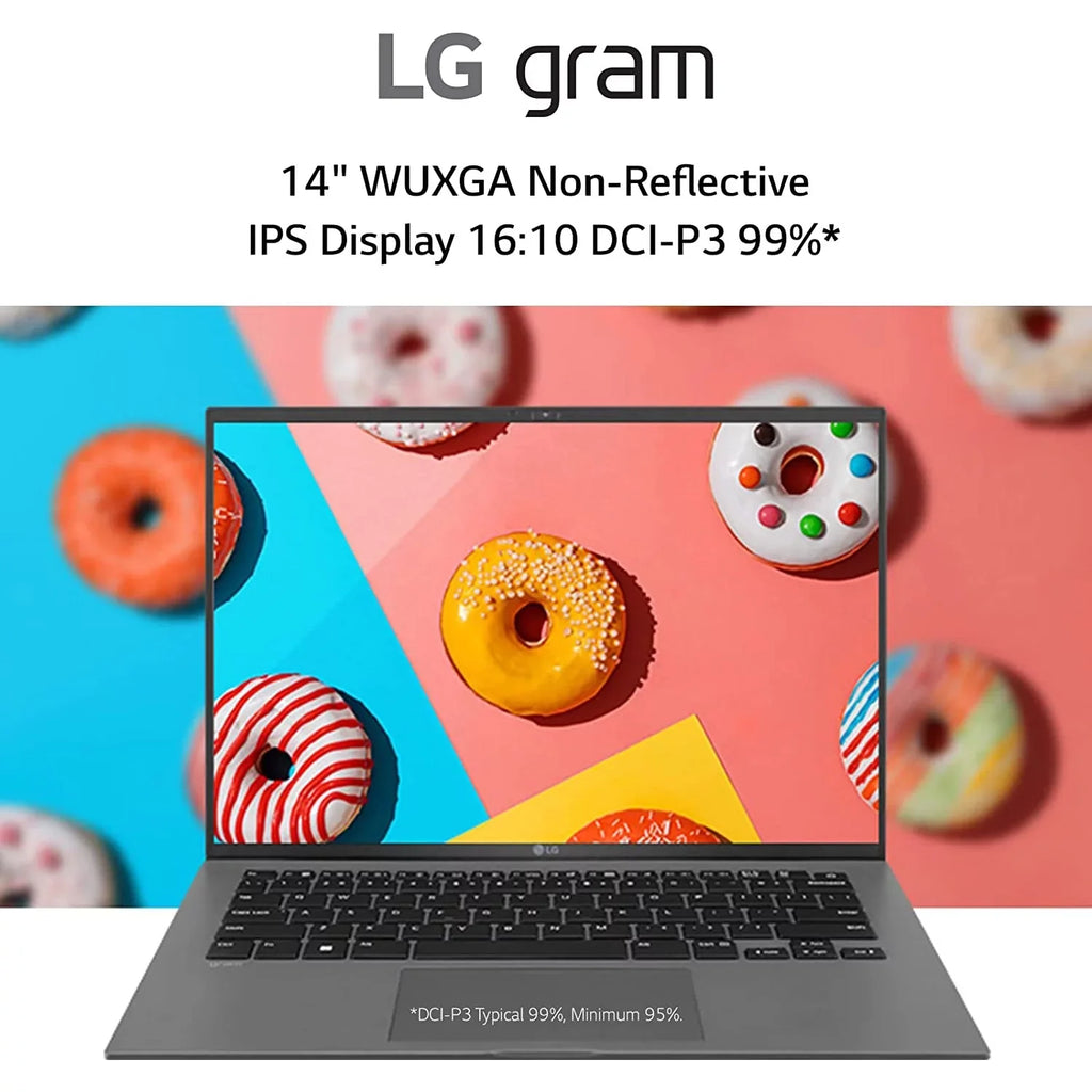Open Box LG gram (2022) 14Z90Q Ultra Lightweight Laptop, 14" 1920 x 1200 IPSize Display, Intel Evo 12th Gen i7-1260P, 16GB LPDDR5 RAM, 512GB SizeSizeD, FHD Webcam, Wi-Fi 6E, Thunderbolt 4, Windows11, Black