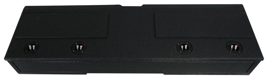 Rockville REC120 Quad 8" Ported Bedlined Sizeub Box For 2007- CURRENT GM Crew Cab