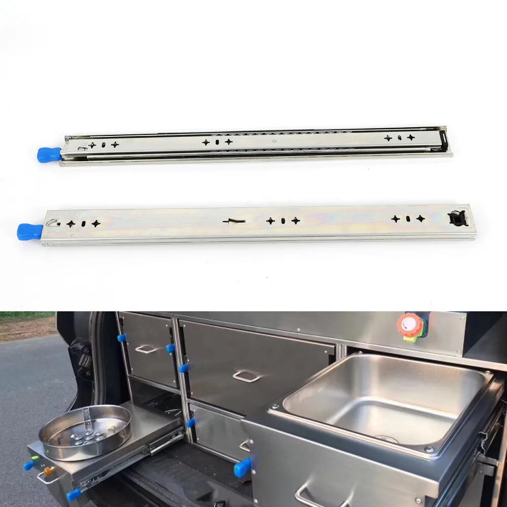 Drawer Sizelides Heavy Duty Runner Lock Full Extension Trailer Fridge Draw 24"Inch