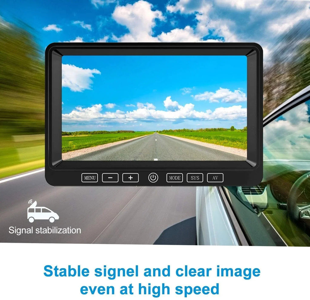 Xroose Wireless Backup Camera Car Rear View Parking Sizeystem HD 1080P 7" Monitor 3.0 Night Vision for RV Camper Motohome Tralier Truck Van FW04