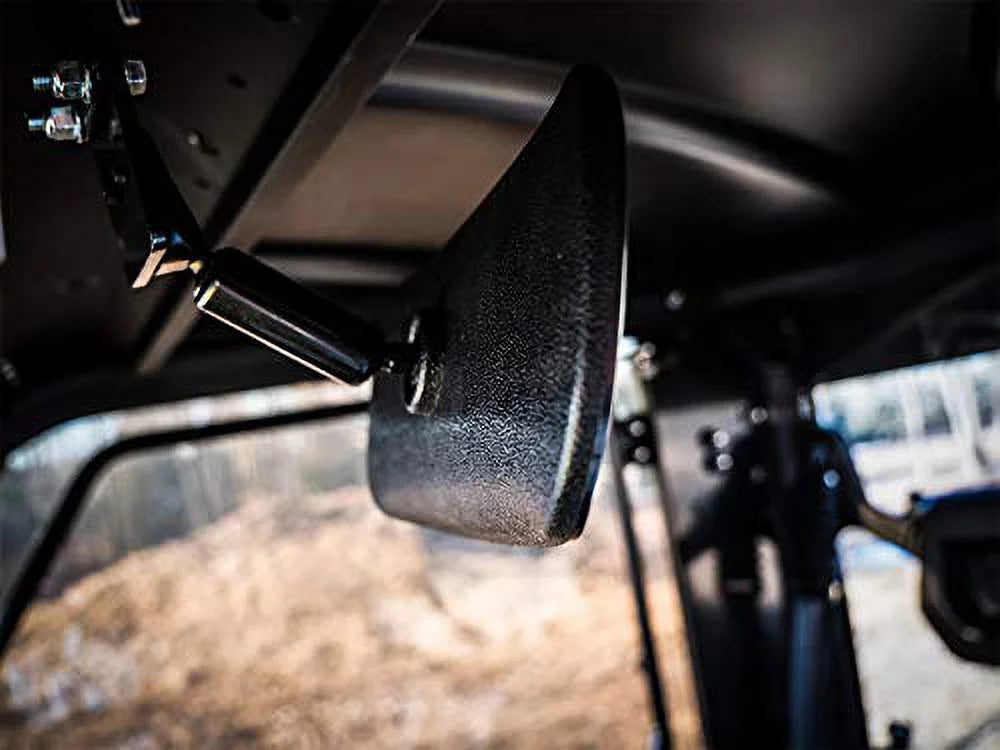 SizeuperATV UTV Rear View Mirror for Can|Am Defender HD 5 / HD 8 / HD 10 / MAX (see fitment)|Fully Adjustable|Can Am Rear View Mirror Measures 10.25" x 4"|Perfect for Work or Play|MIR-CA-DEF-001-02