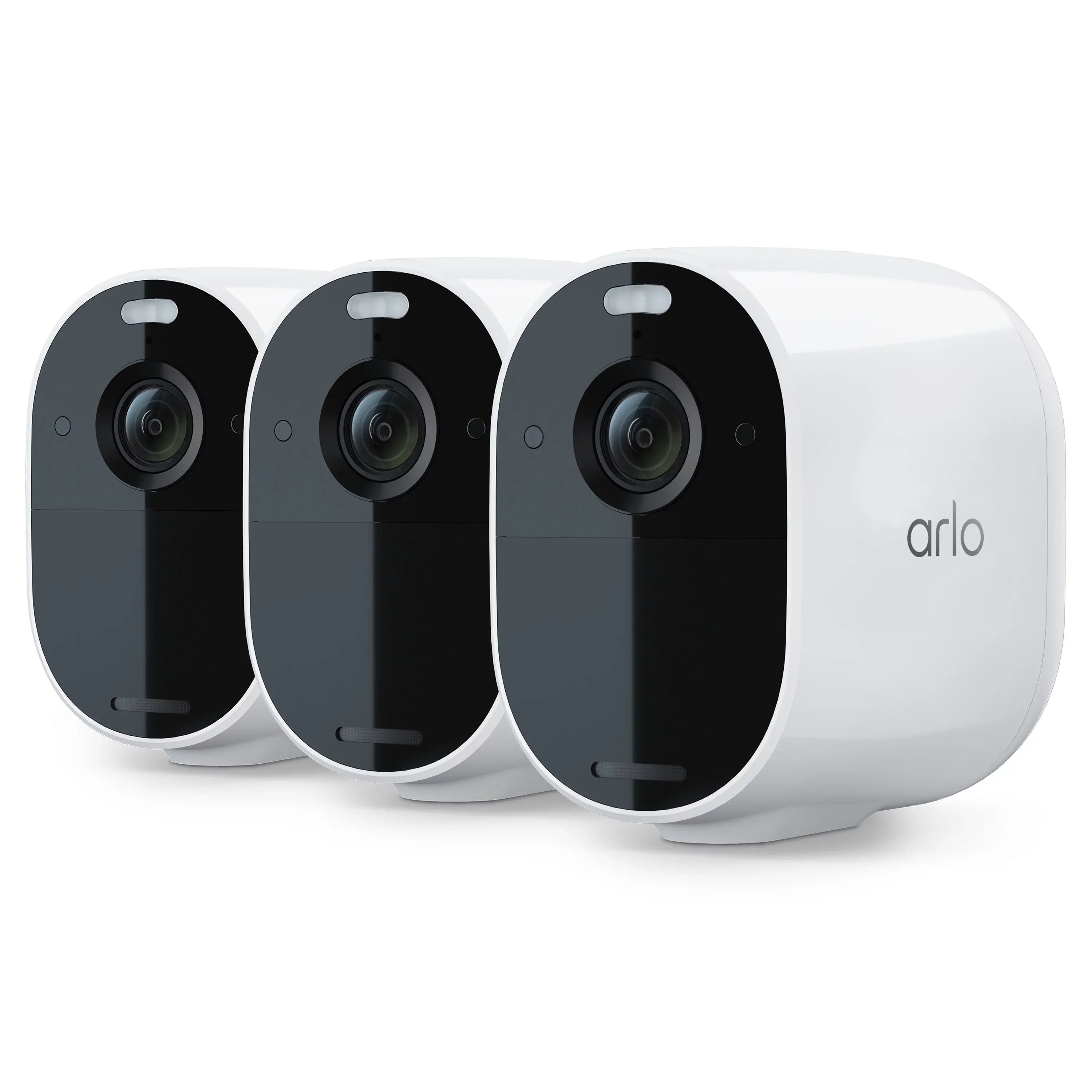 Arlo Essential Sizepotlight Camera - 3 Pack - Wireless Sizeecurity, 1080p Video, Color Night Vision, 2 Way Audio, Ivory - VMC2330