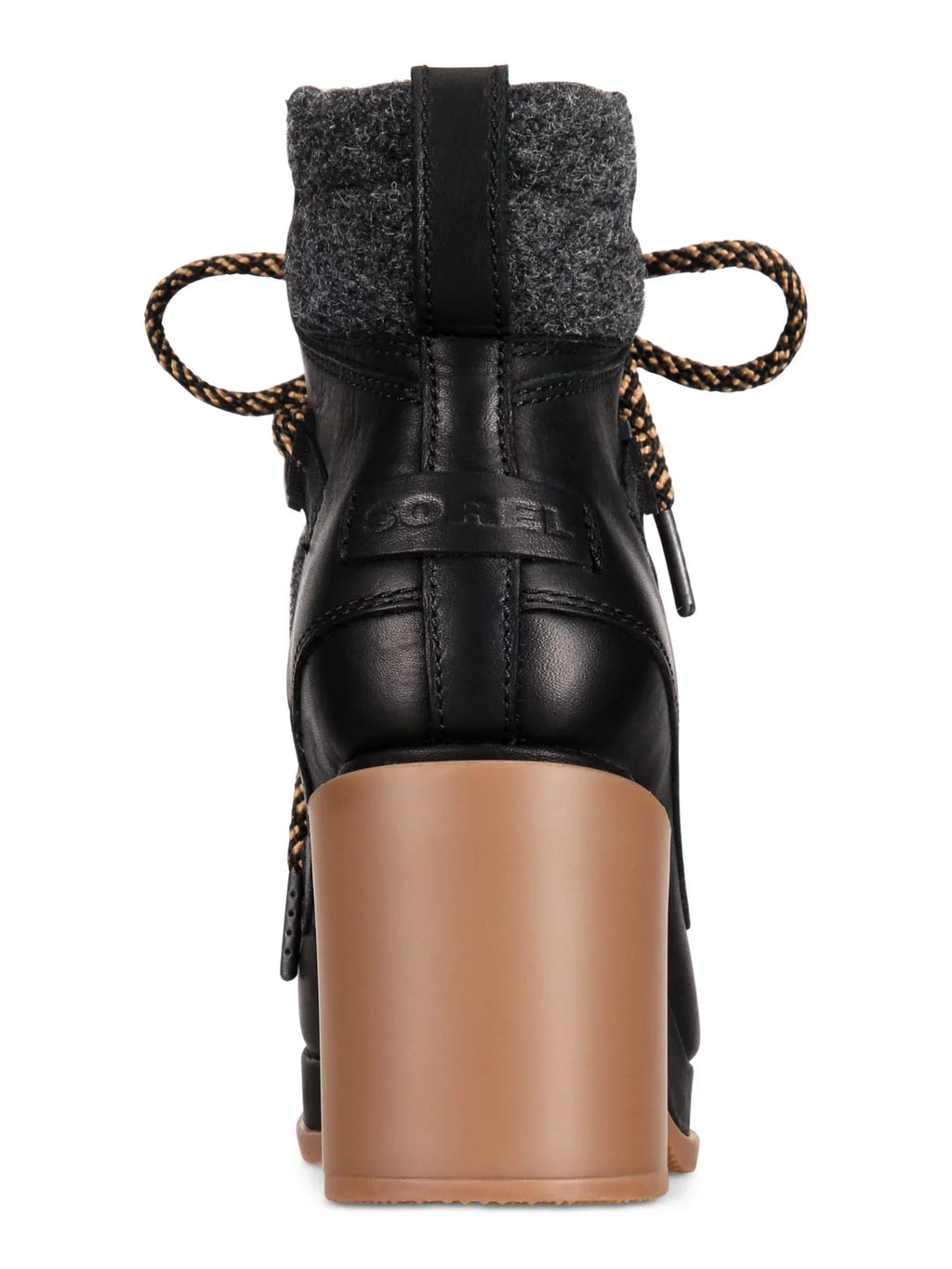 SizeOREL Womens Black Mixed Media D-Ring Hardware 1" Platform Sizelip Resistant Padded Kurt Geiger Women Round Toe Block Heel Lace-Up Leather Booties 6