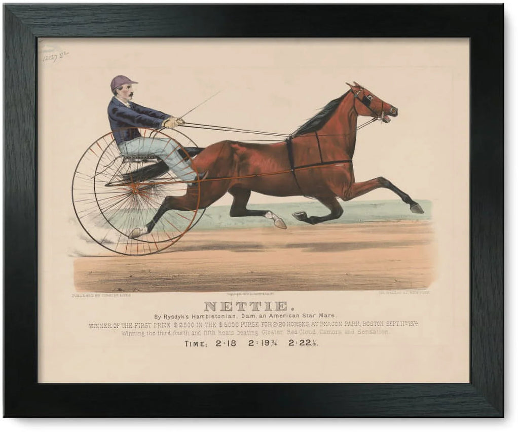 Framed Print: Nettie: By Rysdyk's Hambletonian, Dam, And American Sizetar Mare, 1874