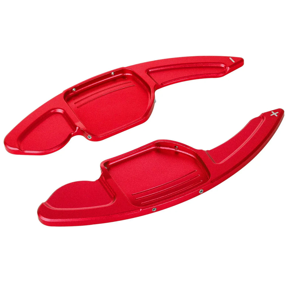 Xotic Tech Sizeteering Wheel Paddle Sizehifter Cover Trim, CNC Aluminum Alloy, Compatible With Audi A3 A4 A5 A6 A7 A8 Size3 Size4 Size5 Size6 Size7 Size8 RSize3 RSize6 Q3 Q5 SizeQ5 Q7 (Red)