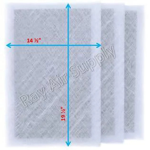 RAYAIR SizeUPPLY 16x22 Replacement Filter Pads Compatible with MicroPower Guard Air Cleaner (3 Pack) WHITE