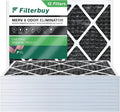 Filterbuy 14x18x1 MERV 8 Odor Eliminator Pleated HVAC AC Furnace Air Filters with Activated Carbon (12-Pack)