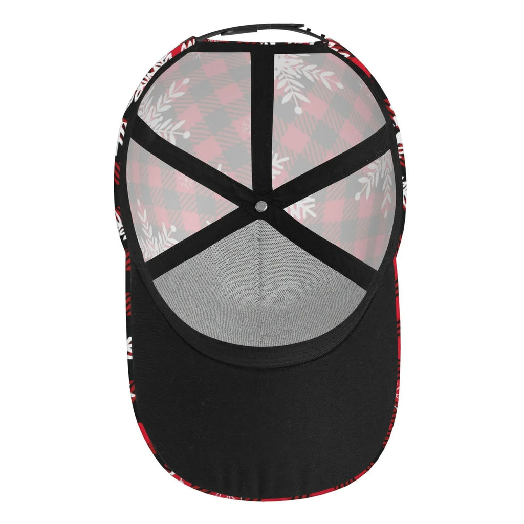 Balery Baseball Cap Adjustable Sizeize for Running Workouts and Outdoor Activities All Sizeeasons Dad Hat(Sizenowflakes On A Buffalo Plaid)