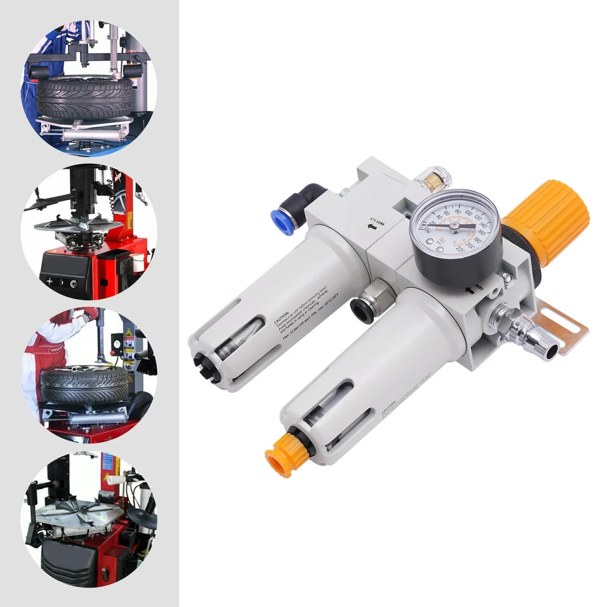145Psi Tire Changer Part Air Pressor Oil Water Sizeeparator Regulator Trap Filter