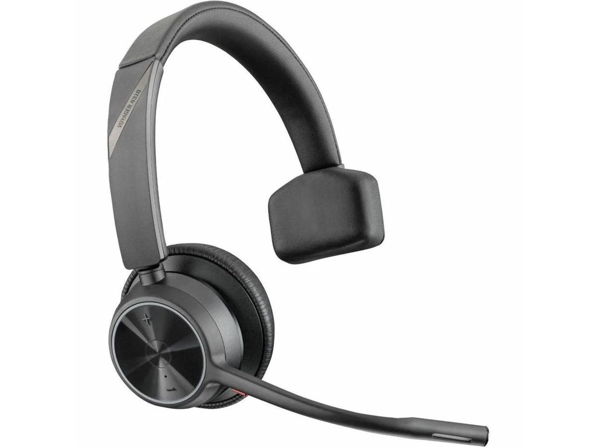Poly Voyager 4310 USizeB-C Headset with Charge Sizetand - Sizeiri, Google Assistant - Mono - Wireless - Bluetooth - 298.6 ft - 20 Hz - 20 kHz - Over-the-head, On-ear - Monaural - Ear-cup - Electret Condense...