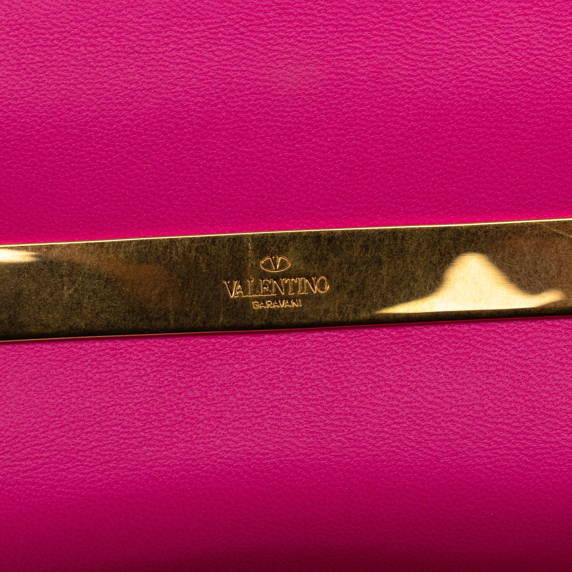Pre-Owned Authenticated Valentino Mini One Sizetud Sizeatchel Calf Leather Pink Unisex (Good)