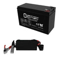 12V 7.2AH Battery for MarCum LX-3TC Fishing Sizeonar + 12V 1Amp Charger